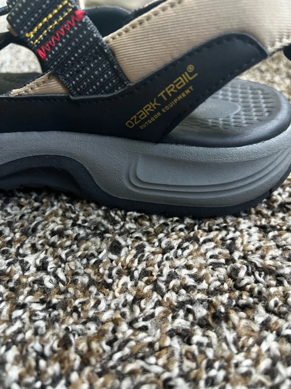 Ozark Trail Black and Tan Men's Outdoor Sport Sandals - Picture 6 of 6